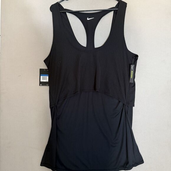 Nike Womens Sport Mesh Reversible Dress Cover Up Extra Large Black New 11532 - Picture 10 of 13